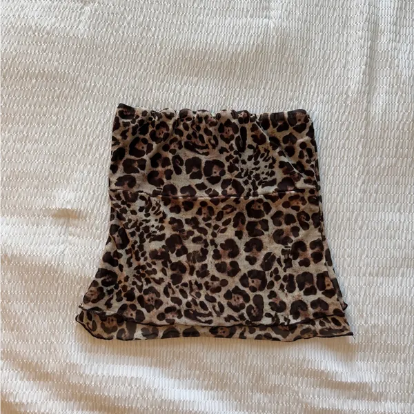 Leopard Print tube top Brown Size XS - Image 2