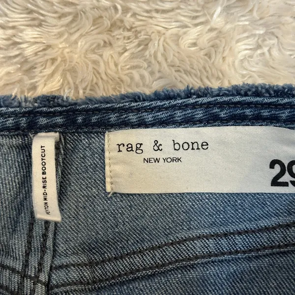 Rag & Bone Sz 29 Peyton Mid Rise Bootcut Medium Wash Jeans Misty WDD23P2928B7MI - Image 5