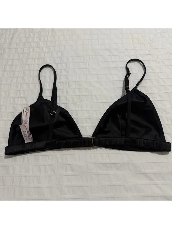 Victoria's Secret Unlined Bralette Sz M Medium Black - Image 3