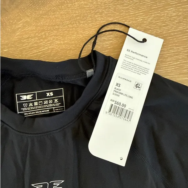 Elite Eleven Long Sleeve Top ProSport Lite Size XS Black - Image 2