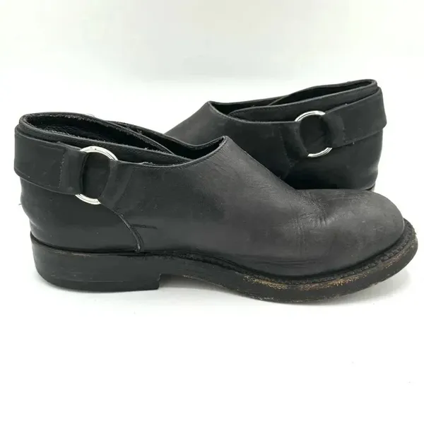 NANA Vintage Late 80s Early 90s Black Leather Single Buckle Shoes Size UK 4 US 6 - Image 6
