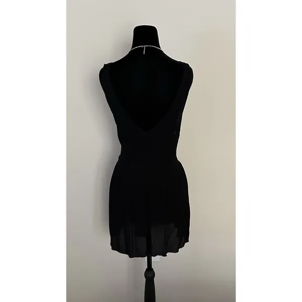 Intimately Free People DelphineEmbellished Slip Dress FlowySequin Black XS NWT - Image 3
