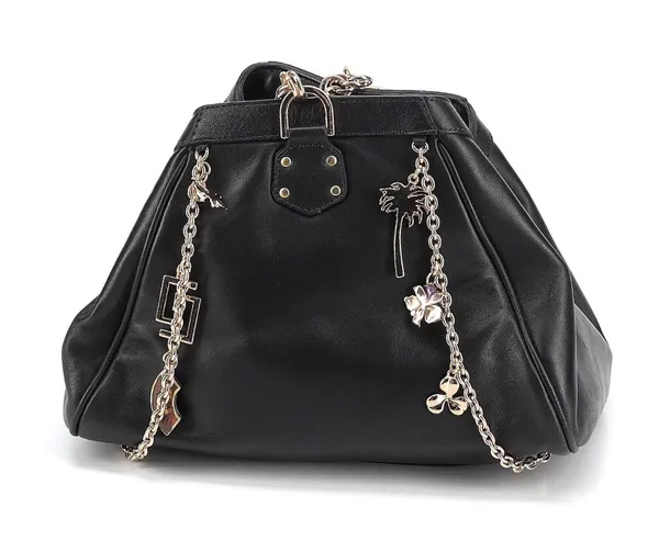 Versace For H&M Black Leather Charms Hobo Bag - Image 9