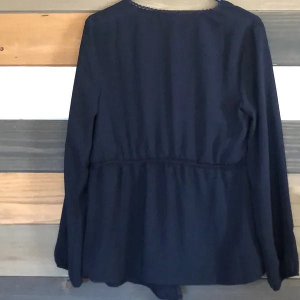 Maurice's Navy long sleeve cardigan shirt - Image 2