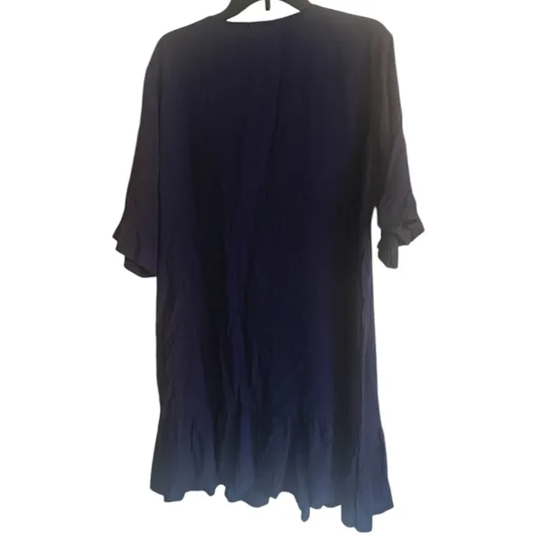 AIMAGE Navy Blue Ruffle Sleeves Mini Dress Size Large NWT NEW - Image 2