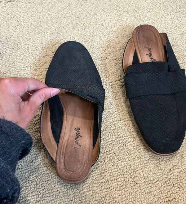 Free People Black Mule Shoes - Image 3