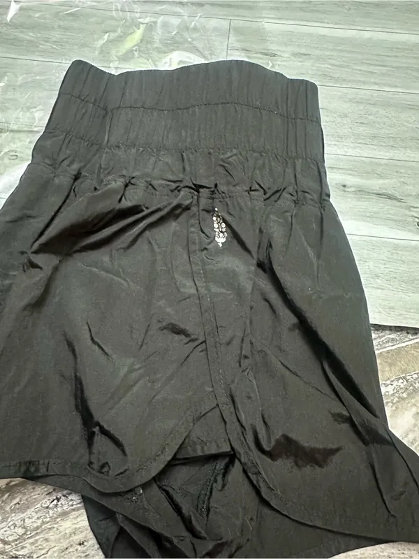 FP Movement by Free People Black Smocked-Waist Athletic Shorts SP - Image 8