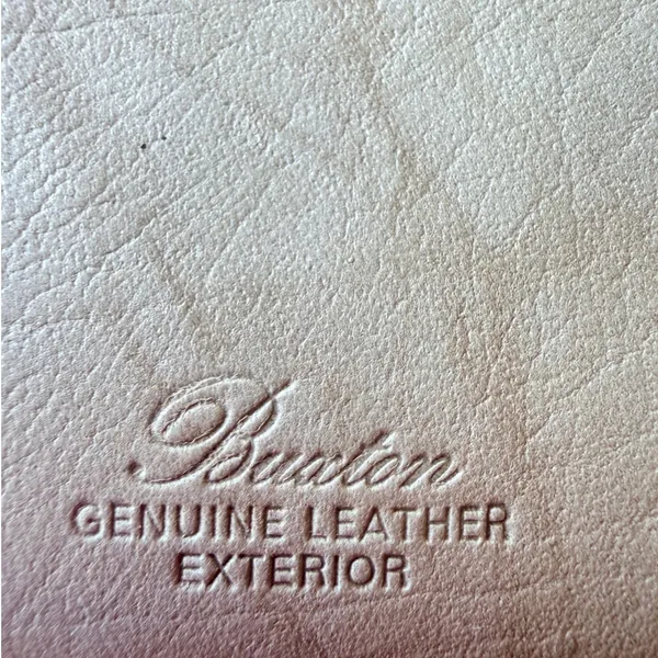 Buxton Beige Genuine Leather Organizer Wallet Zip Around Snap Clutch - Image 3