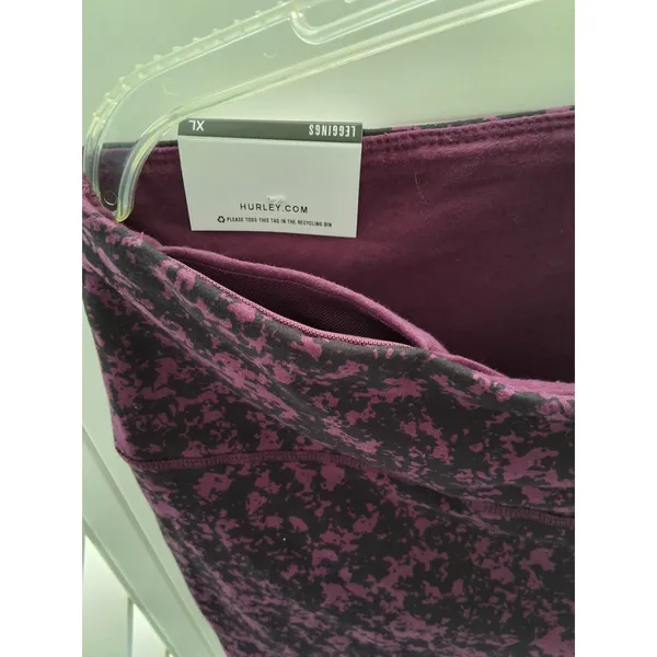 Hurley Size XL Women's Legging pants with 2 zip pockets Blue (MSRP $78) NWT - Image 3