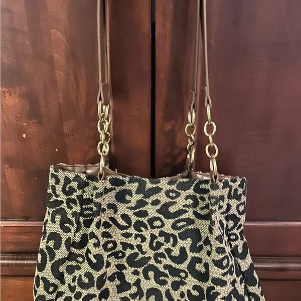 Baelaanan & Bag Leopard Print Tote Bag with Brown Handles - Image 6