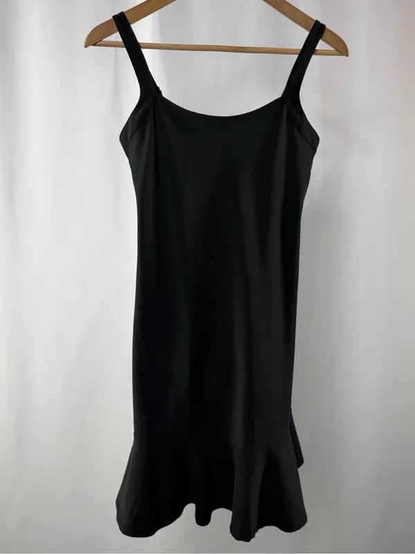 Abercrombie & Fitch Athletic Shorts‎ Under Mini Dress with Ruffle Hem Black - Image 4