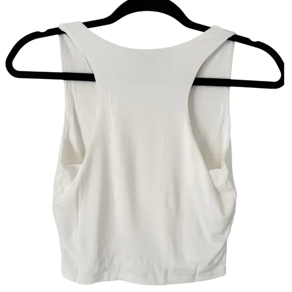 NWT Lulus Feel Like Dancing White Jersey Knit Crop Top Womens Size Small - Image 4