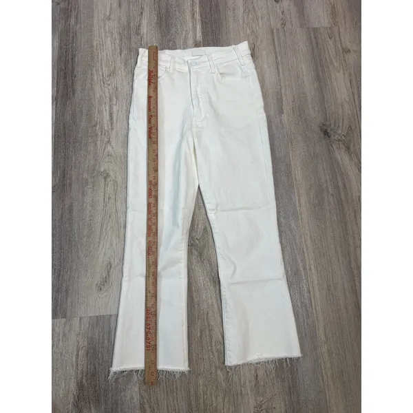 MOTHER The Hustler Ankle Fray Jeans Fairest Of Them All‎ White High Rise 26 - Image 6