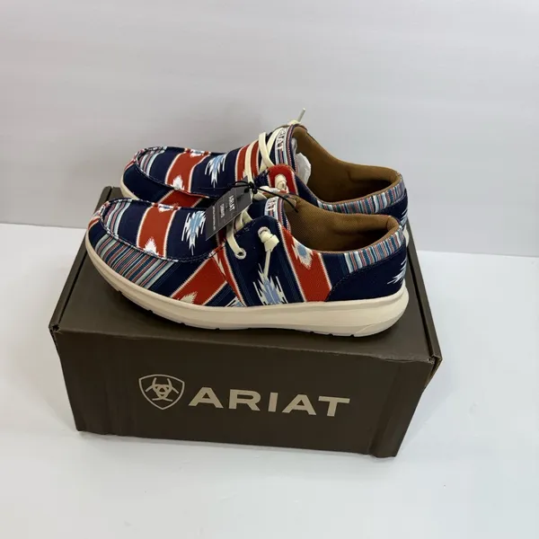 Ariat Women's Blue and Red Patterned Sneakers - Image 5