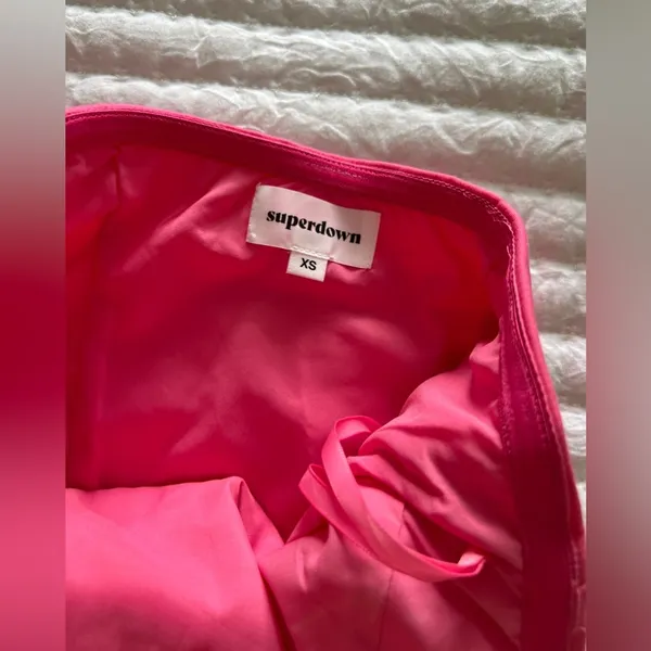 Superdown Quincy Strapless Top in Hot Pink - Image 5