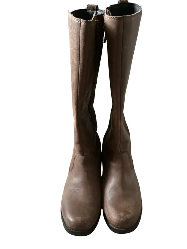 Sorel women’s Emelie tall equestrian riding boots brown waterproof leather sz 8 - Image 3