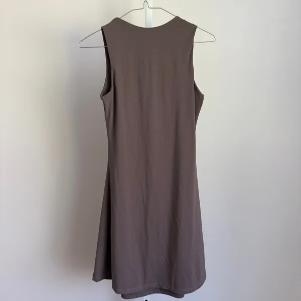 QINSEN sz‎ L Gray Fitness Tennis Athletic Mini Dress - Image 6