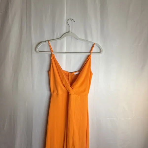 Iris Dress Orange Slip Long Dress Size Small Preowned - Image 4