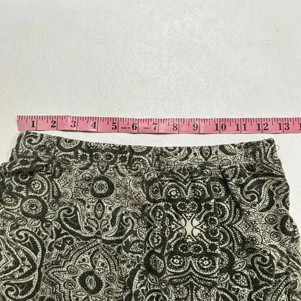 Abercrombie & Fitch Paisley Flare Pants Gray Green Boho Bell Bottom Women’s Larg - Image 5