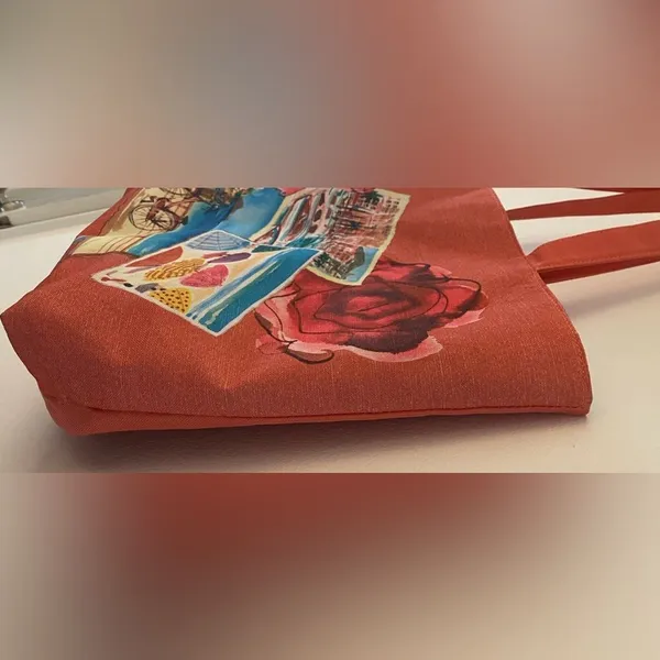 Lancôme Peach Beach Cosmetics Lightweight Tote Bag - Image 6