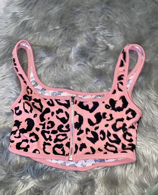 SheIn Cheetah Crop Top - Image 4