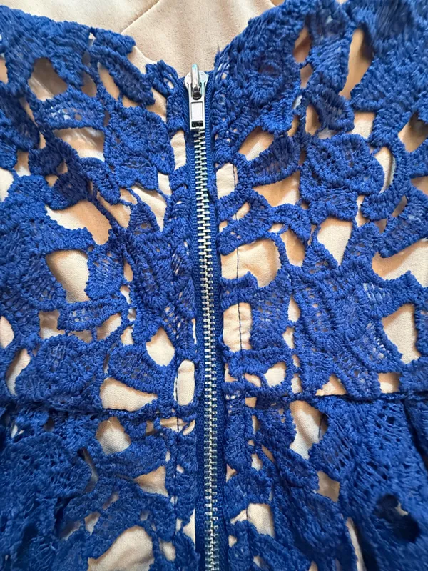 Toby Heart Ginger x Love Indie Navy Crochet Lace Midi Dress Medium NWT - Image 6