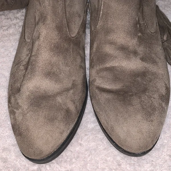 Marc Fisher Olympia brown over the knee stretch faux suede tassel women boot 8.5 - Image 5