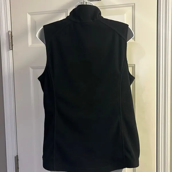 Land’s End Women’s Black Full Zip-Up Fleece Mock Neck Vest with Pockets- Medium - Image 9