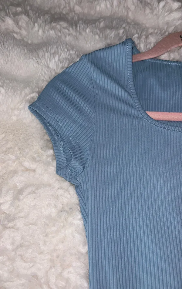 SheIn Baby Blue Body Suit - Image 4