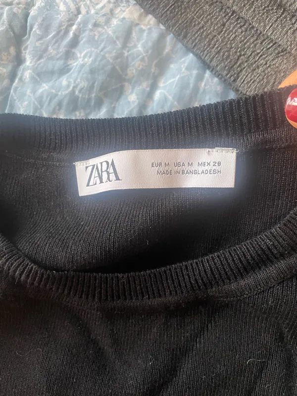 Zara Black Long Sleeve Knit Women's Top - Image 2
