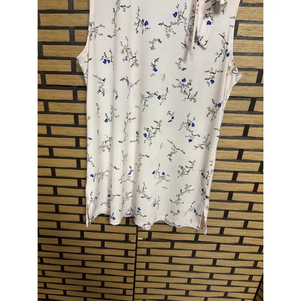 Ann Taylor Factory Pink Floral‎ Tie Neck Tank Top Size Medium - Image 5