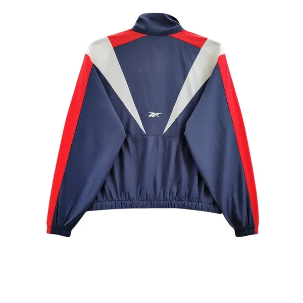 Reebok Womens Track Jacket XS Blue Red White Colorblock Full Zip Vector Sports - Image 2
