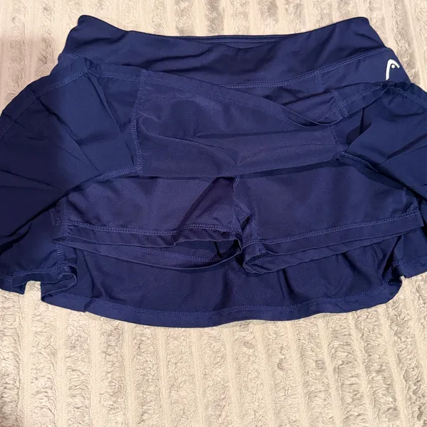 Head Womens Navy Blue Pleated Tennis Skort Size Small Activewear Skirt Pocket - Image 4