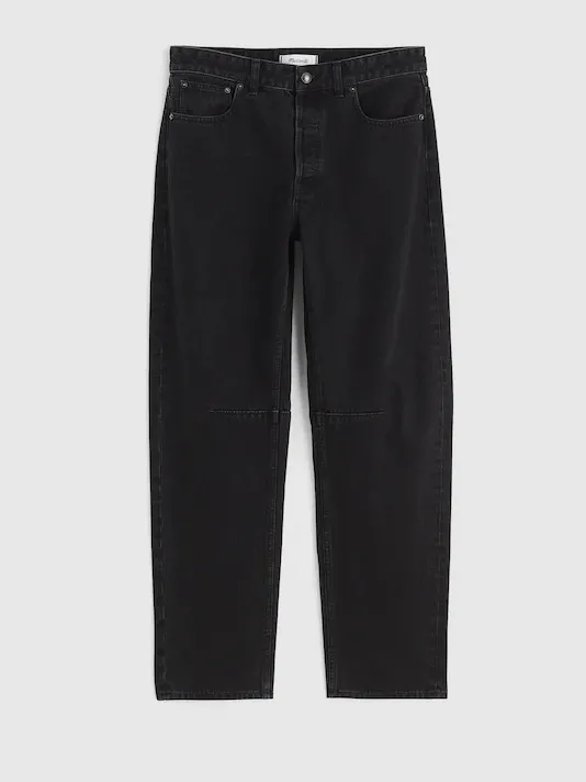 NEW Madewell The Darted Barrel-Leg Jean in Washed Black Women’s Jeans Size 27 - Image 14