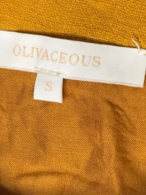 Olivaceous Mustard Yellow Tiered Ruffle Boho Maxi Dress Size S - Image 6