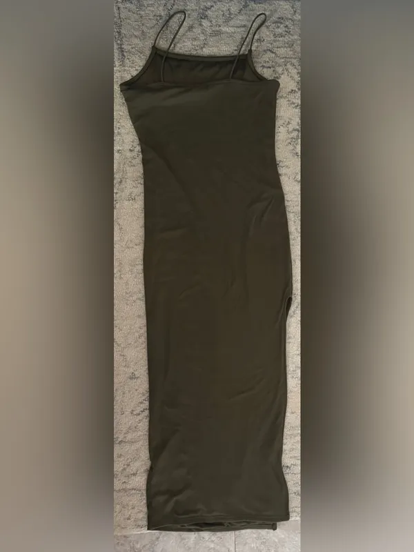 J for Justify Olive Maxi Dress with High Neck - Image 2