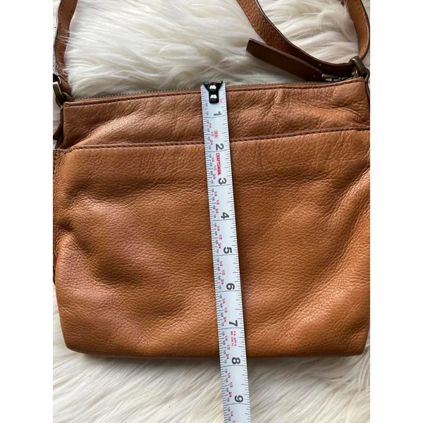 Fossil Brown Leather Crossbody Bag - Image 4