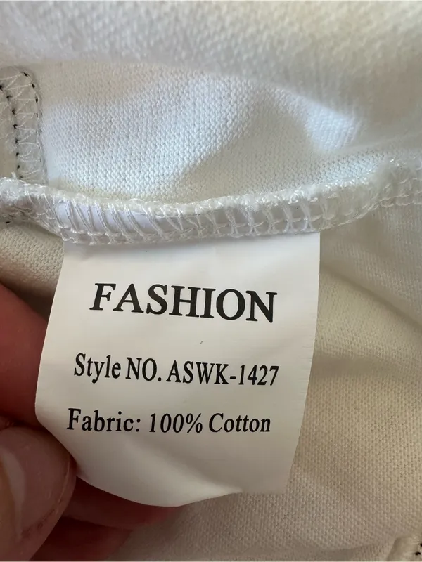 White Sleeveless Zip Front A-Line Dress with Contrast Stitching - Image 6