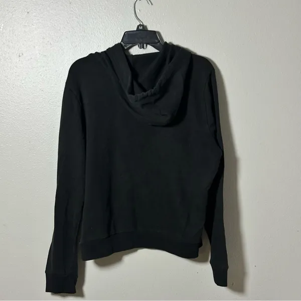 PINK Victoria's Secret Women Black Hoodie Sweater‎ Pullover Size L - Image 4
