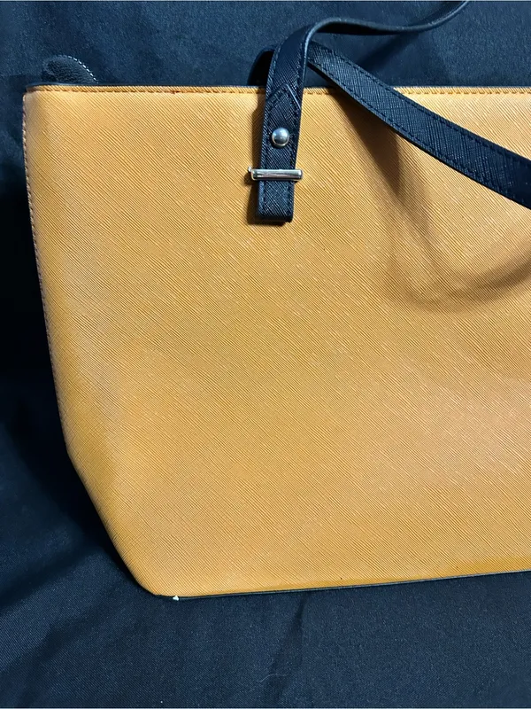 Amy Miller Women’s Two-Tone Orange & Black Tote Bag Purse NWT - Image 9