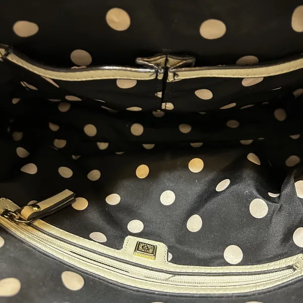 Anne Klein Satchel‎ Bag Womens Coral Cream Quilted Chain Shoulder Purse Padlock - Image 7
