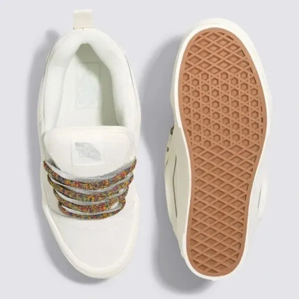 NEW Vans Knu Stack Women's Platform Shoes Vintage Suede Marshmallow - Image 7