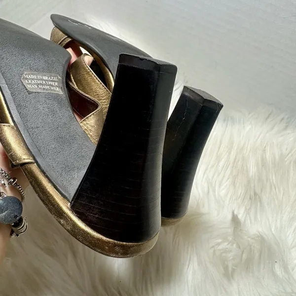 FRANCO SARTO Vintage Jewelled Strap Slip-On Sandals - Image 8