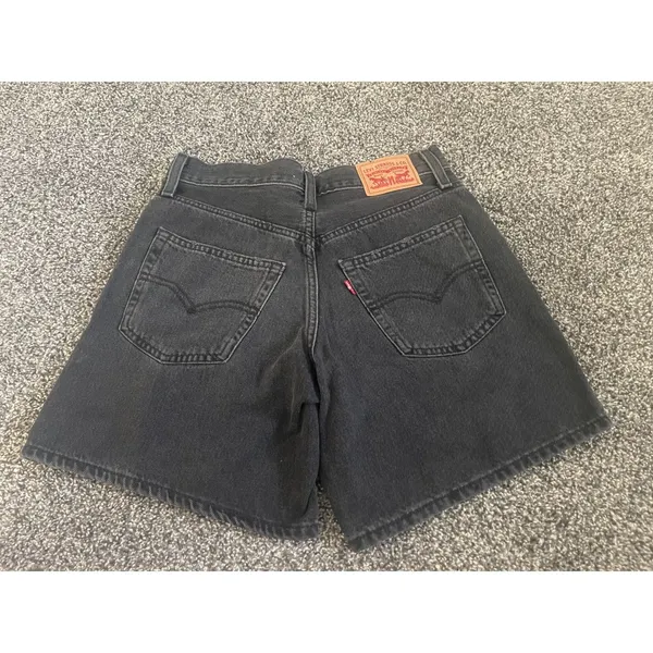 Levi's '94 Black Baggy mid-rise denim Shorts 26 - Image 9