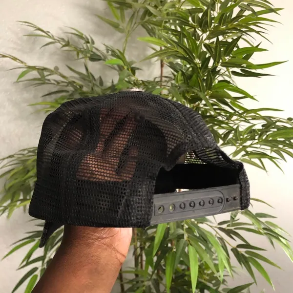 Don Ed Hardy Y2K 2000s Rhinestone Skull Trucker Unisex Mesh Snapback Hat Cap Bling Graphic Goth Grunge Bimbo Scene Streetwear Emo Alt Adjustable Embroidered Gray Black - Image 3
