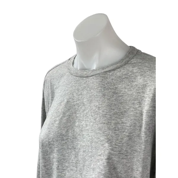 Aritzia TNA Women's Gray Long Sleeve Crew Neck Boxy Cropped Sweatshirt Top Sz S - Image 2