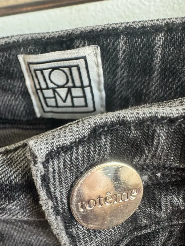 Toteme Flare Fit Jeans in black grey wash 23 - Image 8