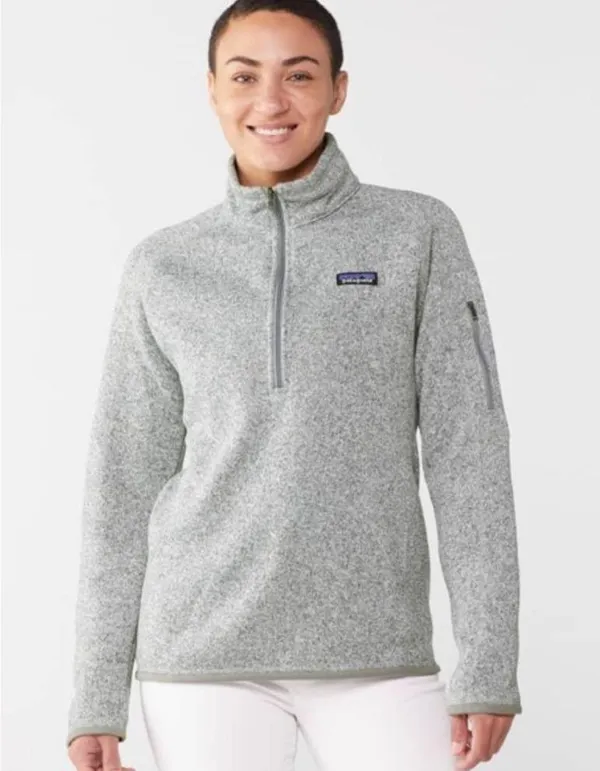 Patagonia Better Sweater Quarter-Zip Fleece Pullover - Women's 1/4 zip sweatshirt gray top - Image 5