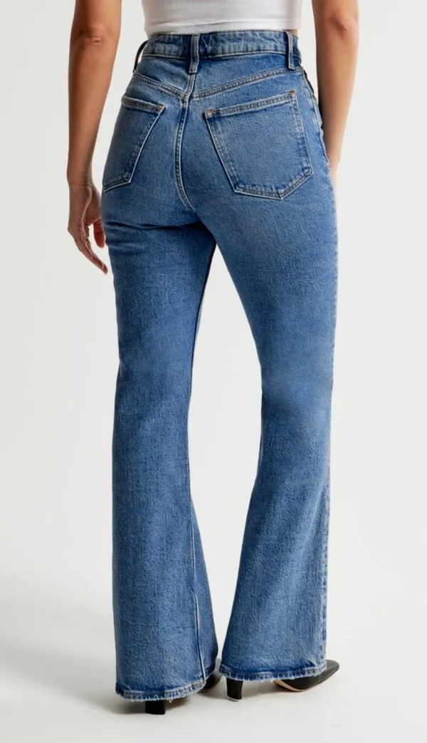 Abercrombie Curve Love High Rise Vintage Flare Jeans - Image 2