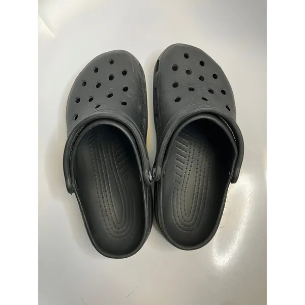 Crocs Classic Clogs Mens 8 Womens 10 Black Good Slip On Water Friendly Shoes - Image 5